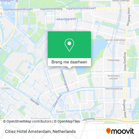 Citiez Hotel Amsterdam kaart