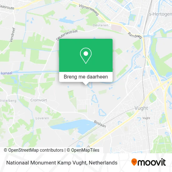 Nationaal Monument Kamp Vught kaart