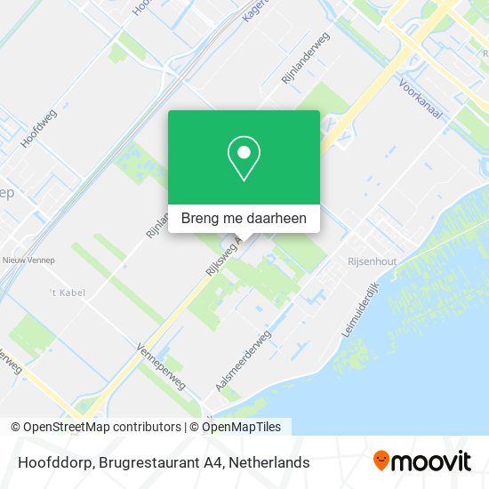 Hoofddorp, Brugrestaurant A4 kaart