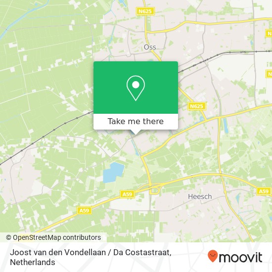 Joost van den Vondellaan / Da Costastraat kaart