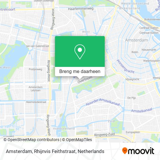 Amsterdam, Rhijnvis Feithstraat kaart