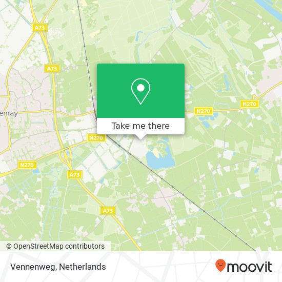 Vennenweg kaart