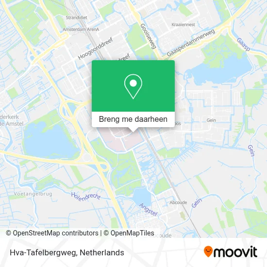 Hva-Tafelbergweg kaart