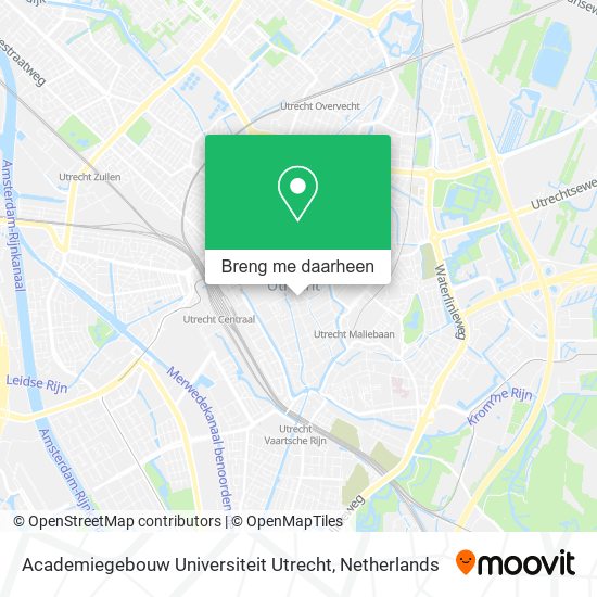 Academiegebouw Universiteit Utrecht kaart