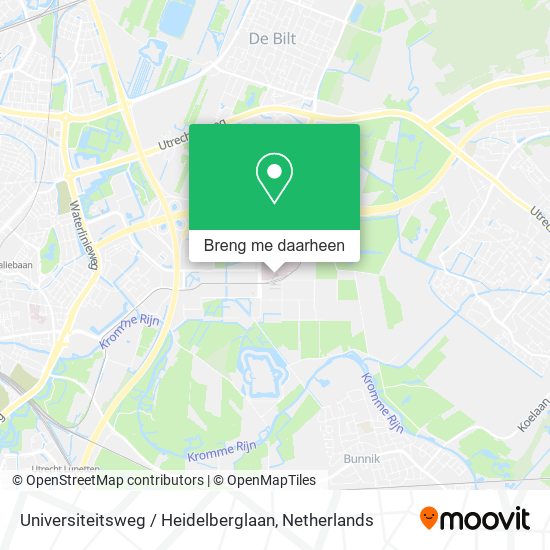 Universiteitsweg / Heidelberglaan kaart
