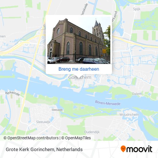 Grote Kerk Gorinchem kaart