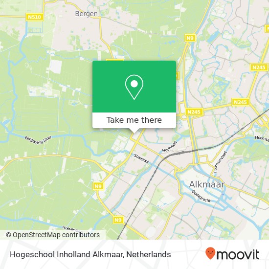 Hogeschool Inholland Alkmaar kaart