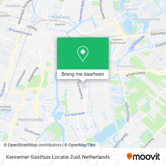 Kennemer Gasthuis Locatie Zuid kaart