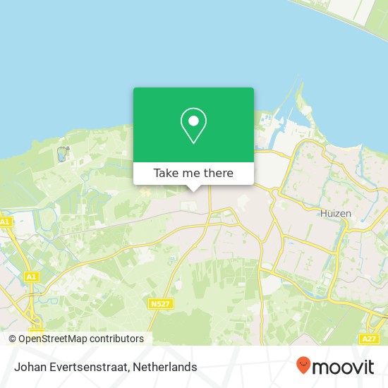 Johan Evertsenstraat kaart