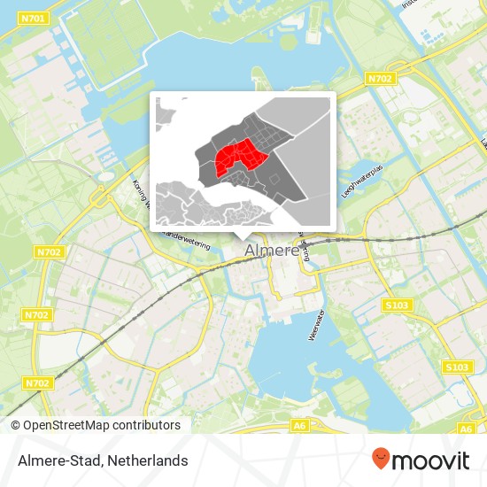 Almere-Stad kaart