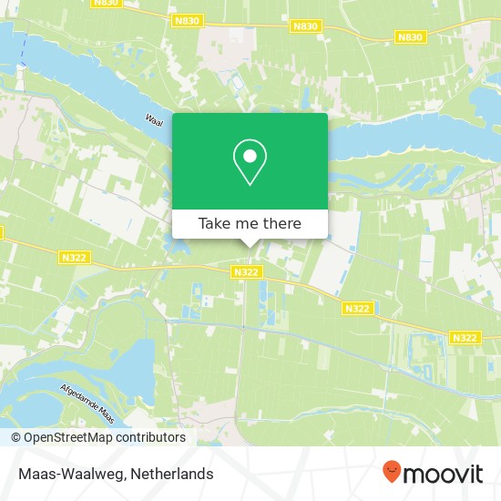 Maas-Waalweg kaart