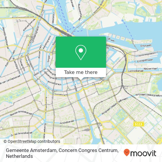 Gemeente Amsterdam, Concern Congres Centrum kaart