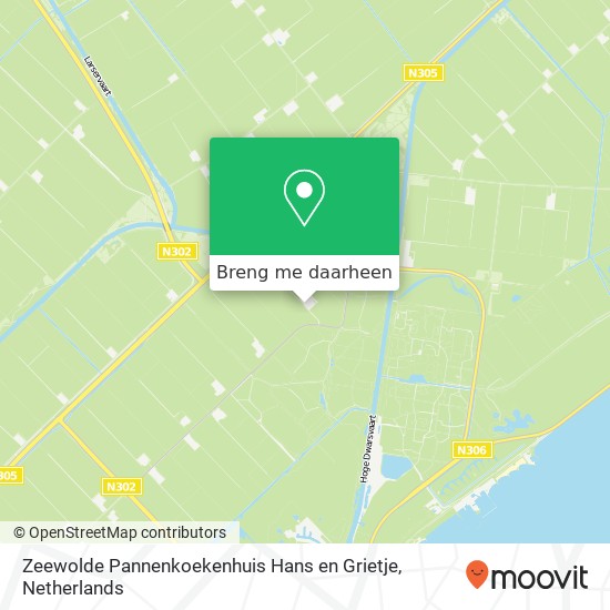 Zeewolde Pannenkoekenhuis Hans en Grietje kaart