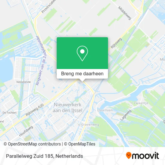 Parallelweg Zuid 185 kaart