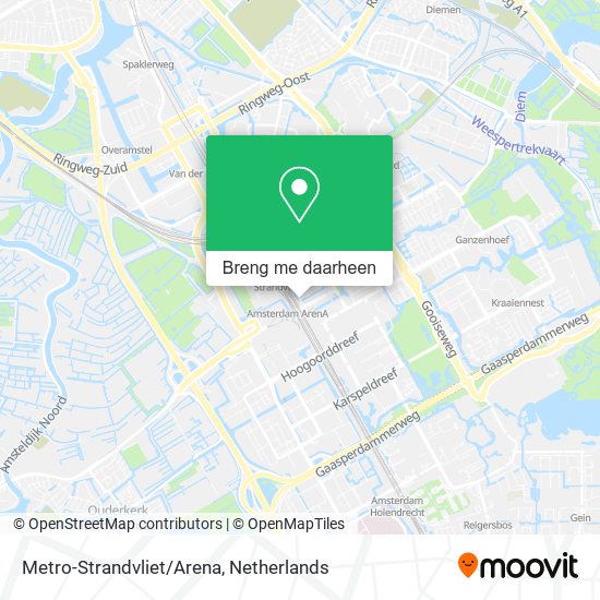 Metro-Strandvliet/Arena kaart