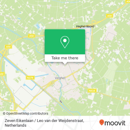 Zeven Eikenlaan / Leo van der Weijdenstraat kaart