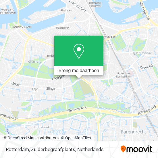 Rotterdam, Zuiderbegraafplaats kaart