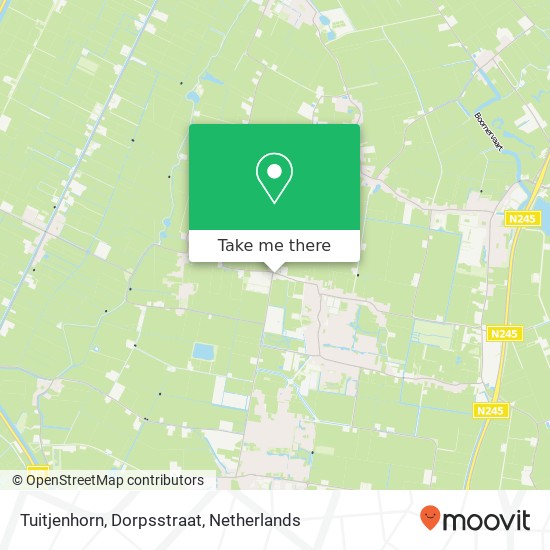 Tuitjenhorn, Dorpsstraat kaart