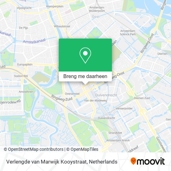 Verlengde van Marwijk Kooystraat kaart