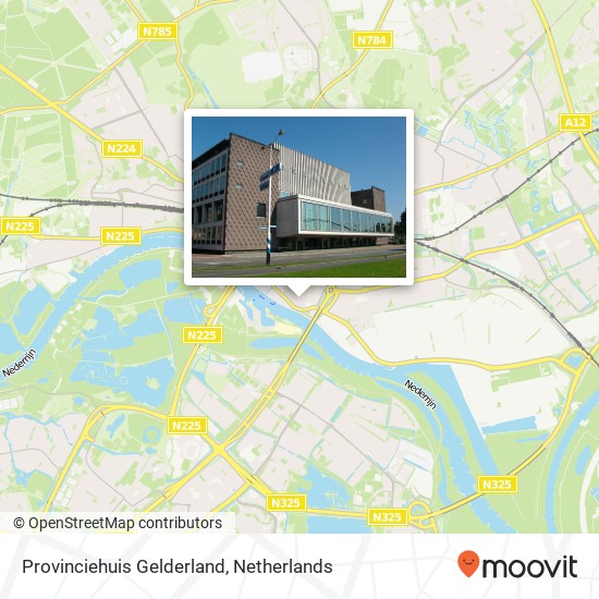 Provinciehuis Gelderland kaart