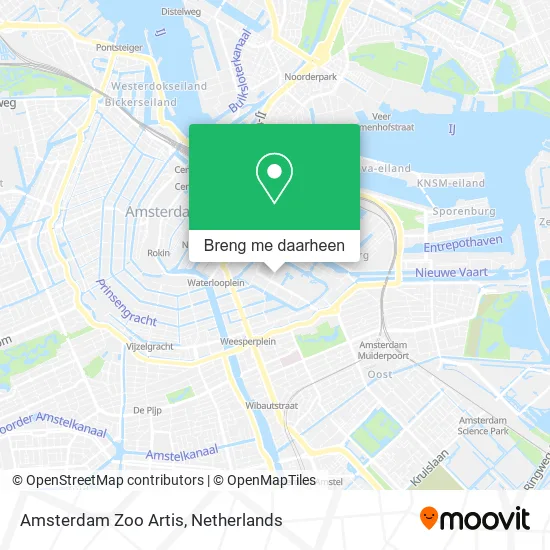 Amsterdam Zoo Artis kaart
