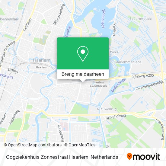 Oogziekenhuis Zonnestraal Haarlem kaart