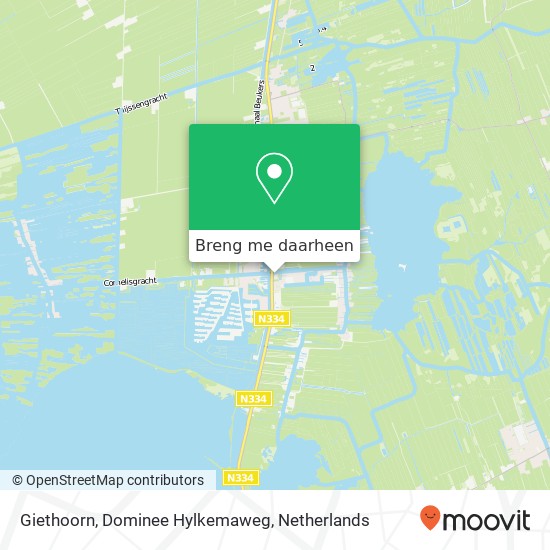 Giethoorn, Dominee Hylkemaweg kaart