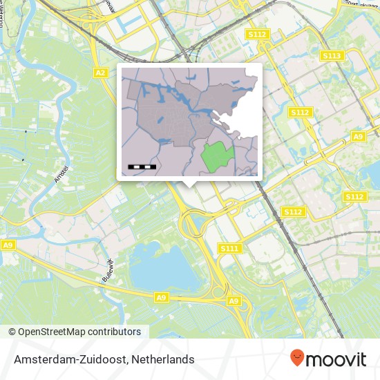 Amsterdam-Zuidoost kaart