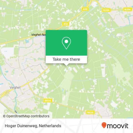 Hoger Duinenweg kaart