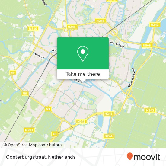 Oosterburgstraat kaart