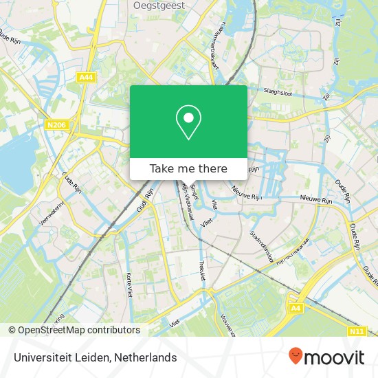 Universiteit Leiden kaart