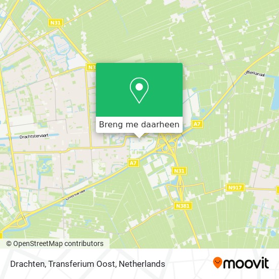 Drachten, Transferium Oost kaart