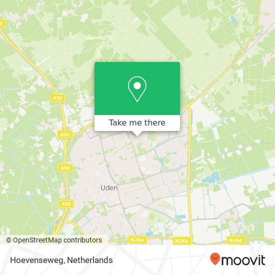 Hoevenseweg kaart