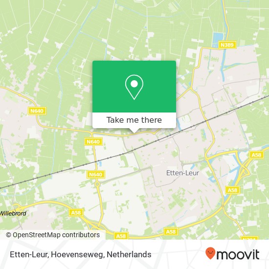 Etten-Leur, Hoevenseweg kaart