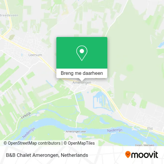 B&B Chalet Amerongen kaart