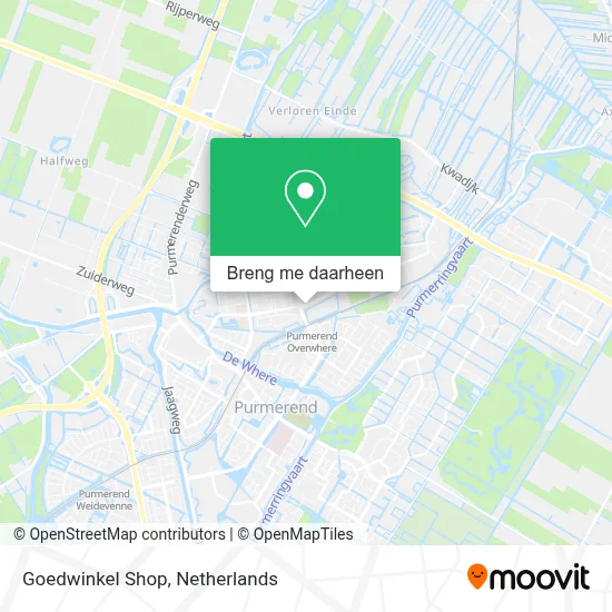Goedwinkel Shop kaart