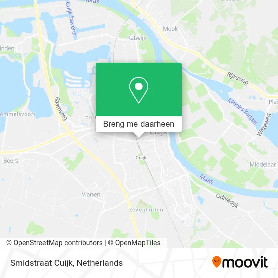 Smidstraat Cuijk kaart