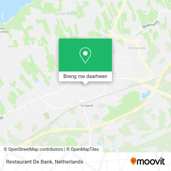 Restaurant De Bank kaart