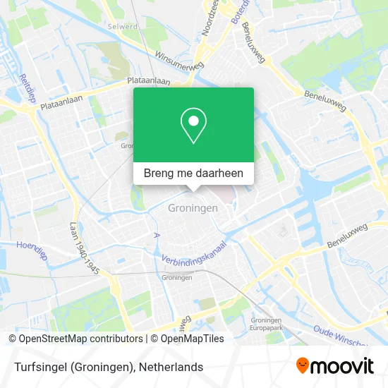 Turfsingel (Groningen) kaart