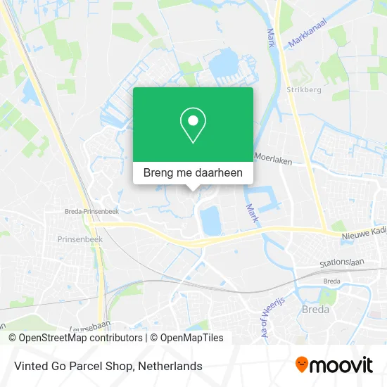 Vinted Go Parcel Shop kaart