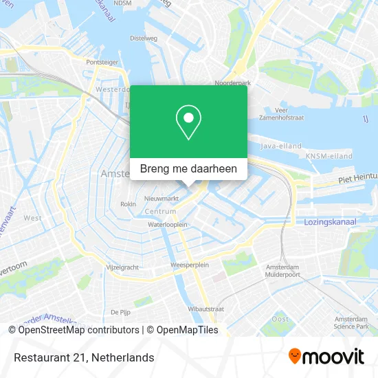 Restaurant 21 kaart
