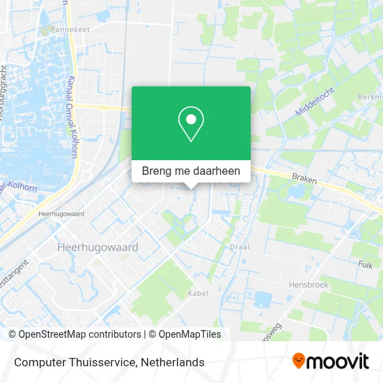 Computer Thuisservice kaart