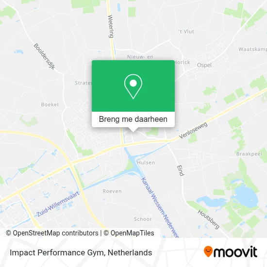 Impact Performance Gym kaart