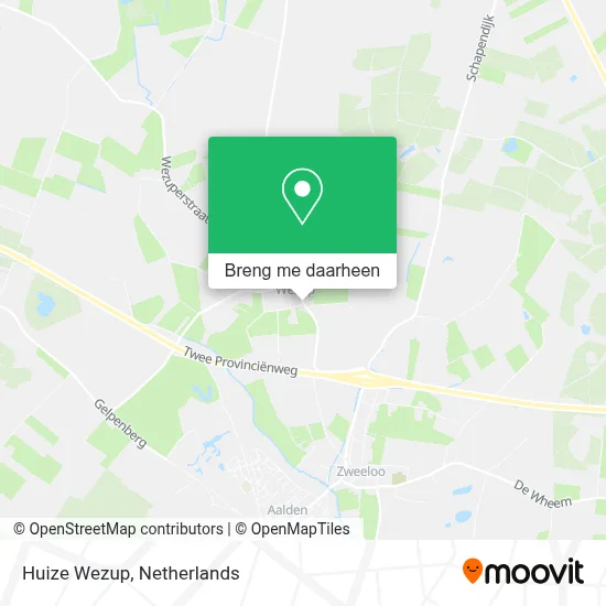 Huize Wezup kaart
