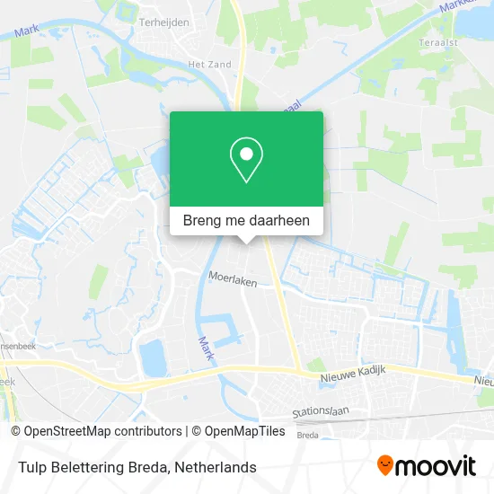 Tulp Belettering Breda kaart