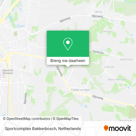 Sportcomplex Bakkerbosch kaart