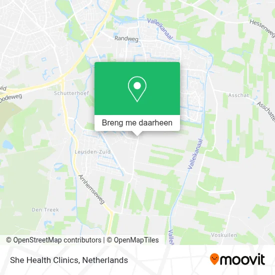 She Health Clinics kaart
