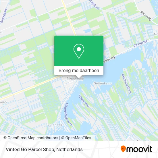 Vinted Go Parcel Shop kaart