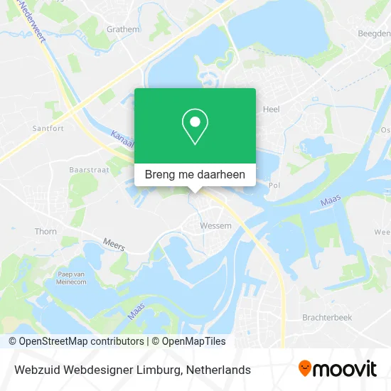 Webzuid Webdesigner Limburg kaart