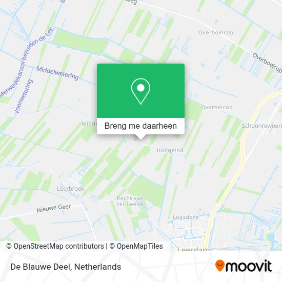 De Blauwe Deel kaart